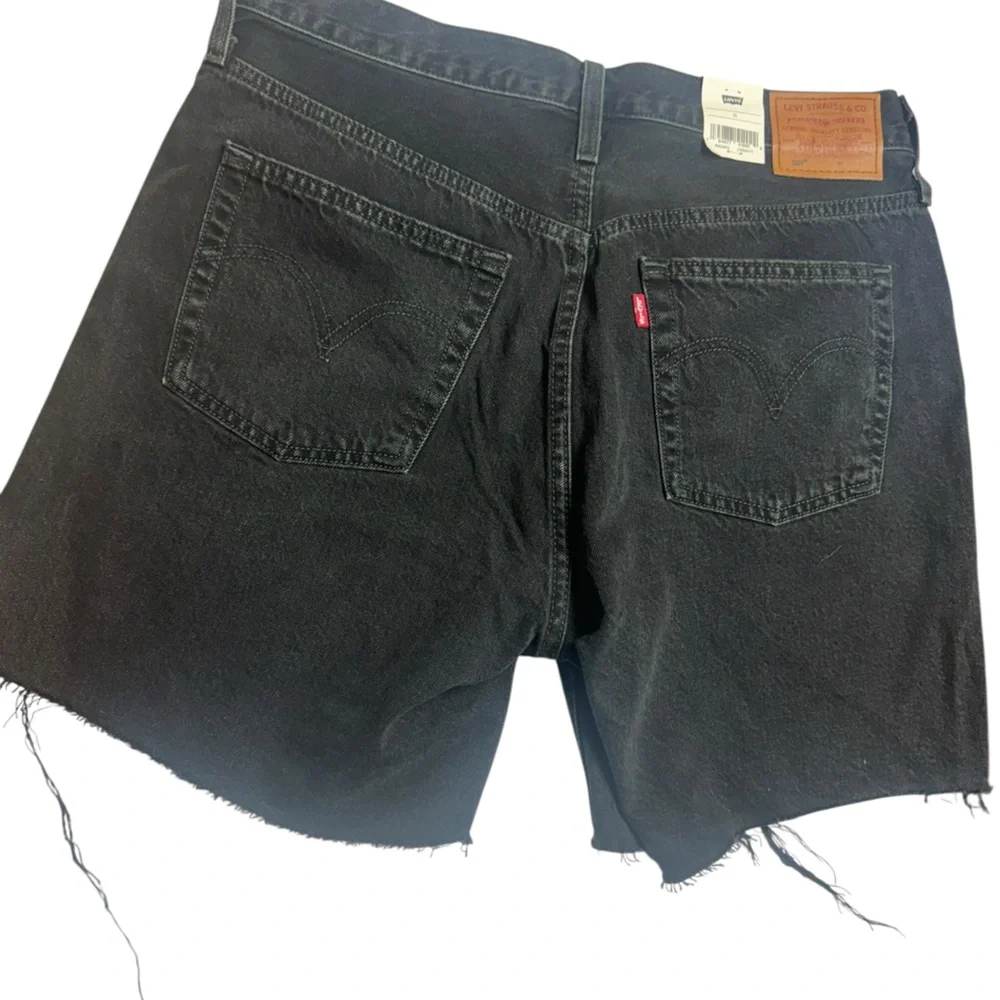 Levi's Dark Denim Jean Shorts - Picture 2 of 4